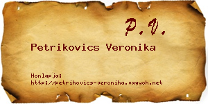 Petrikovics Veronika névjegykártya